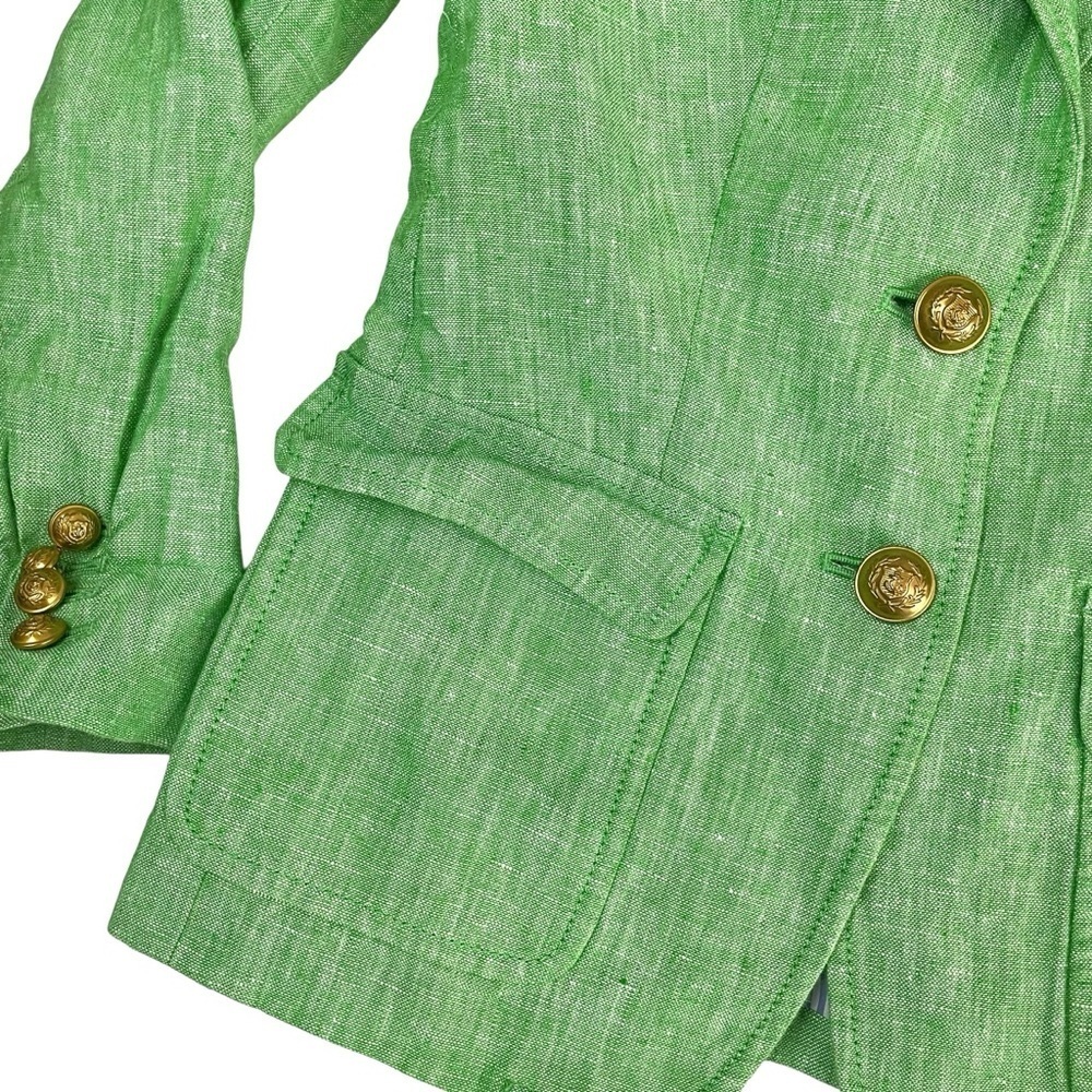 J. Crew Rhodes 100% Linen Blazer Jacket Lime - Picture 14 of 16